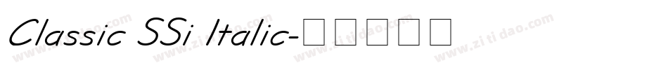 Classic SSi Italic字体转换